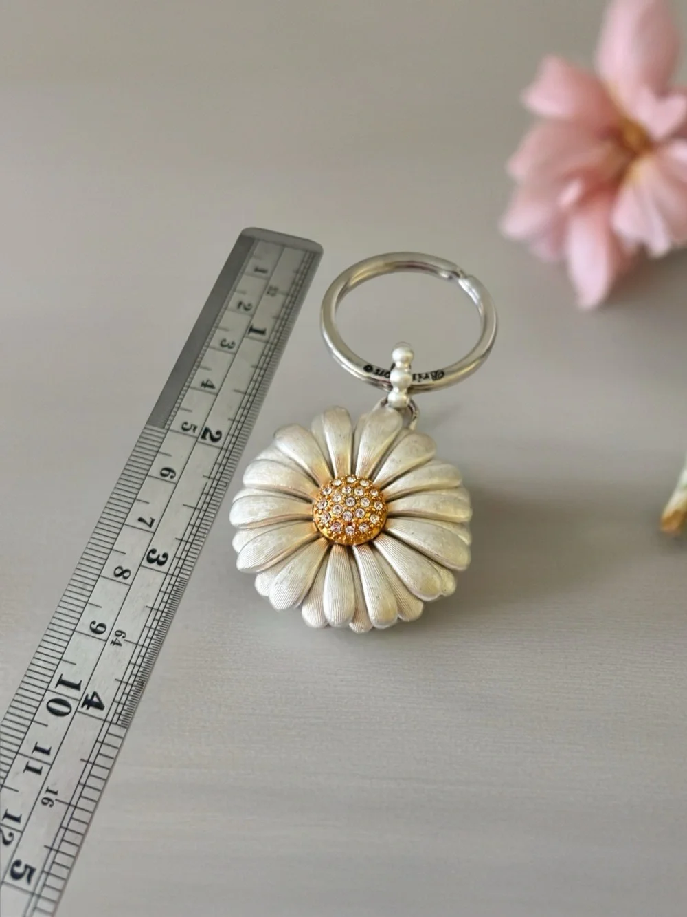 Brighton Silver and Gold Daisy Dee Key Ring or Purse Fob.